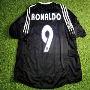 Ronaldo Real Madrid 2004 2005 Away Soccer Jersey Shirt M SKU# 367826